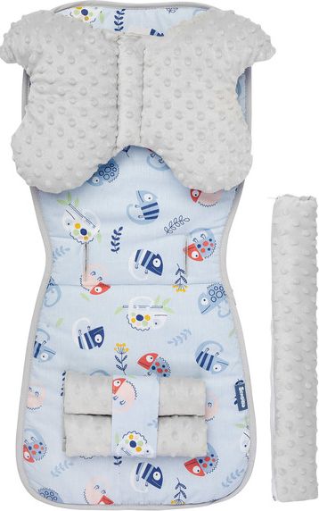 Sensillo Wkładka do wózka Deluxe Kameleony niebieskie 20706 Sensillo
