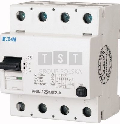 Eaton Wyłącznik różnicowoprądowy 4P 125A 0,5A typ AC FRCMM-125/4/05 187817