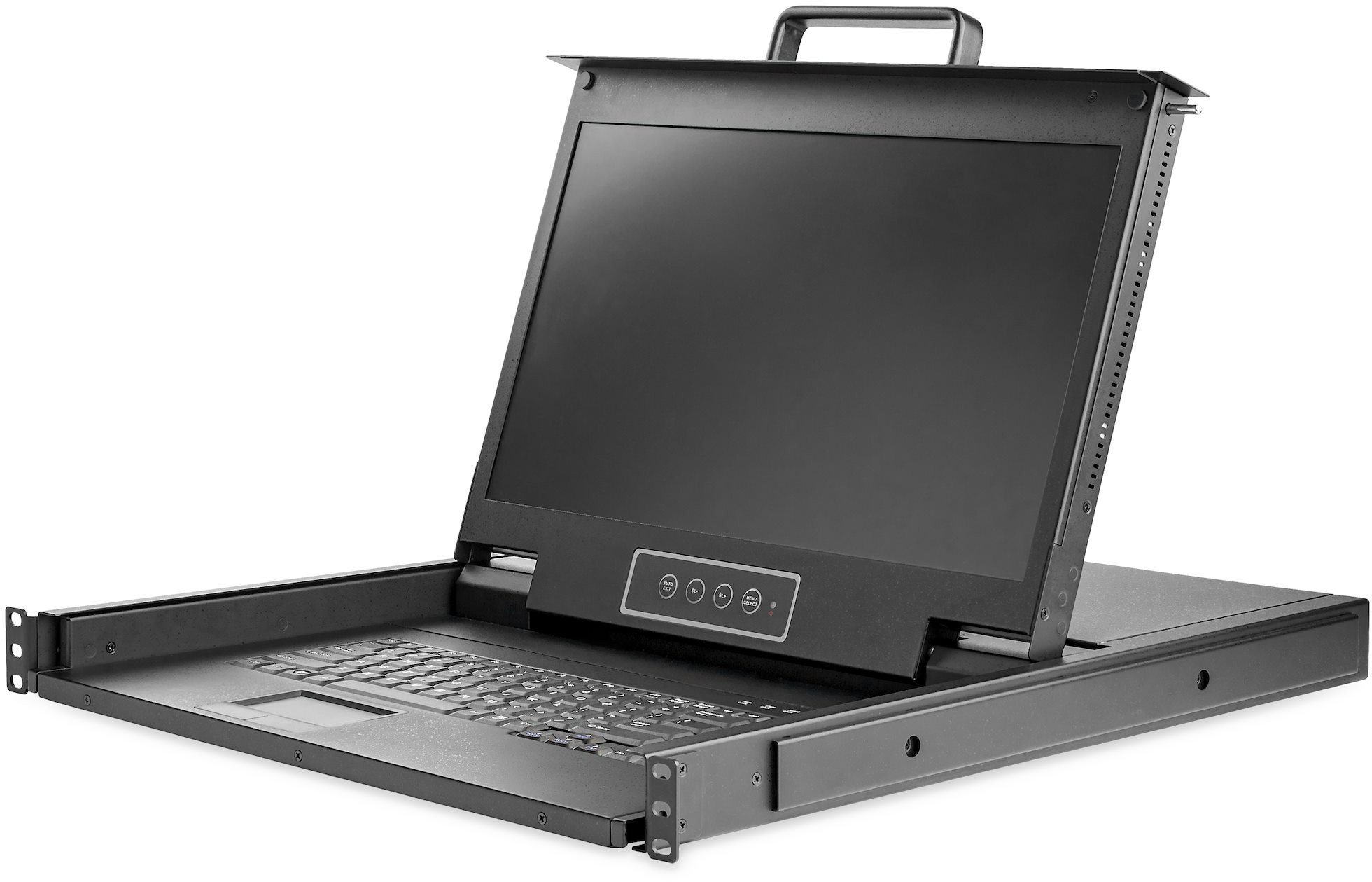 StarTech.com Rack KVM Konsole HD 1080p - US Tastatur(QWERTY), Ein Port VGA KVM mit 17" LCD Monitor - 1HE LCD KVM Konsolenschublade mit Kabeln - USB Un