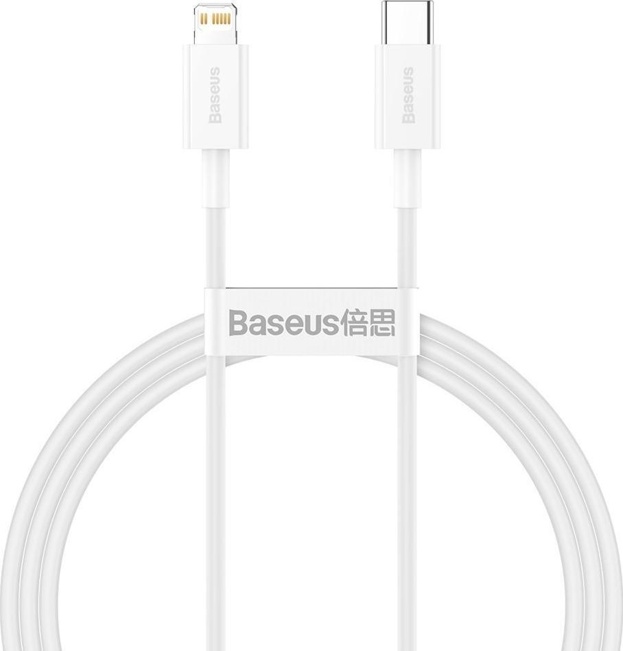Kabel USB Baseus USB-C - Lightning 1 m Biały (6953156205314)
