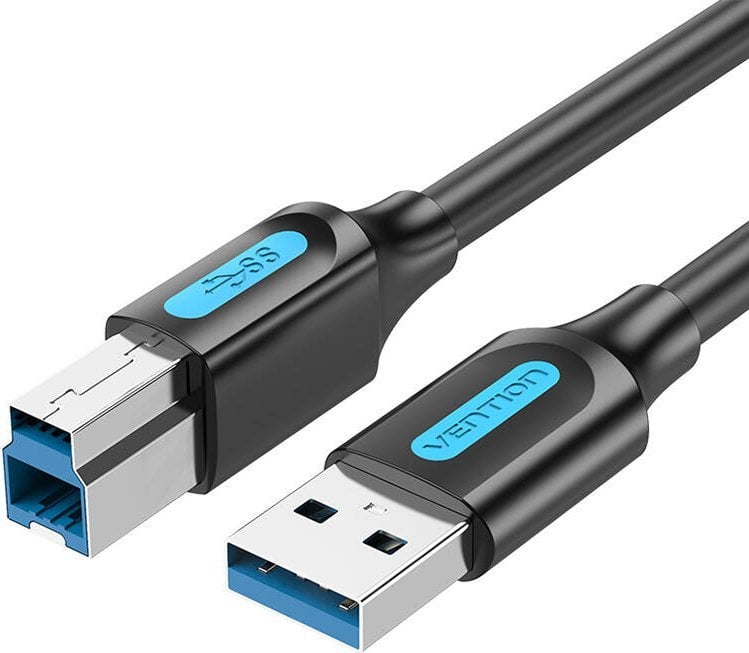 Kabel USB Vention USB-A - USB-B 3 m Czarny (COOBI)