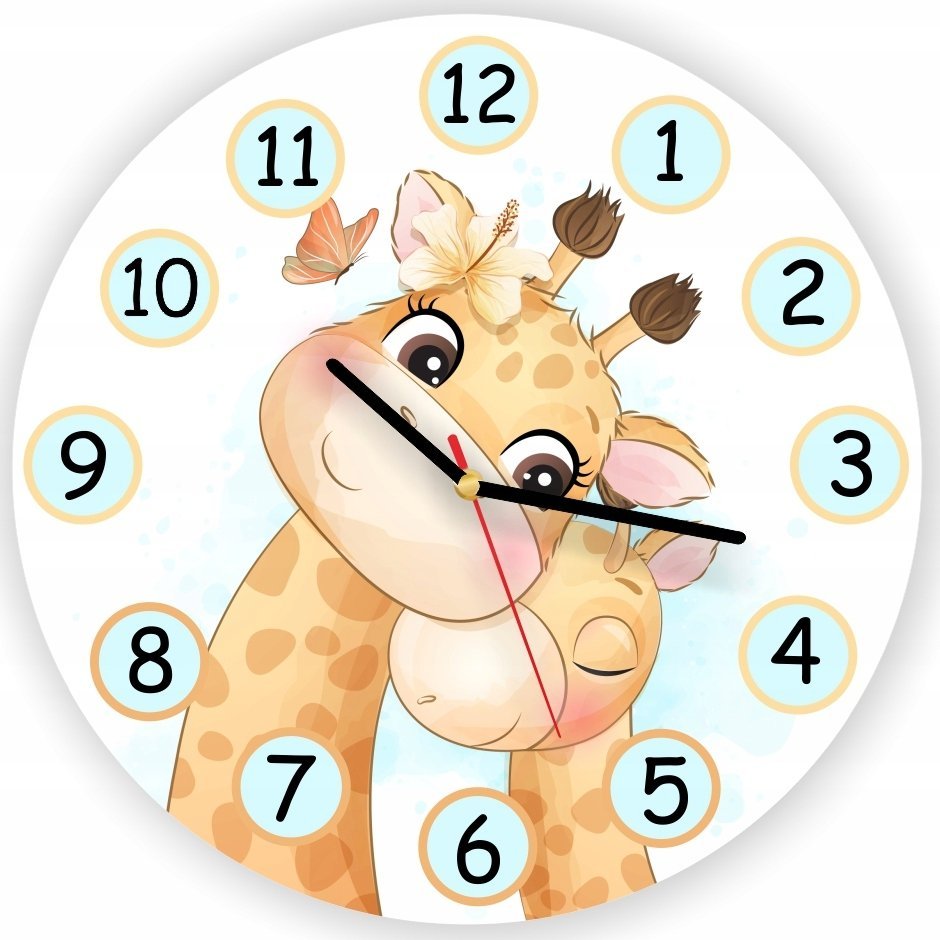 naSciane Zegar ścienny dla dzieci ŻYRAFA ECO na prezent