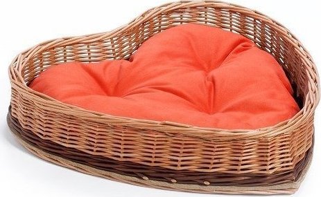 WickerPL Angel Legowisko dla kota w kształcie serca 38x28 H12 cm
