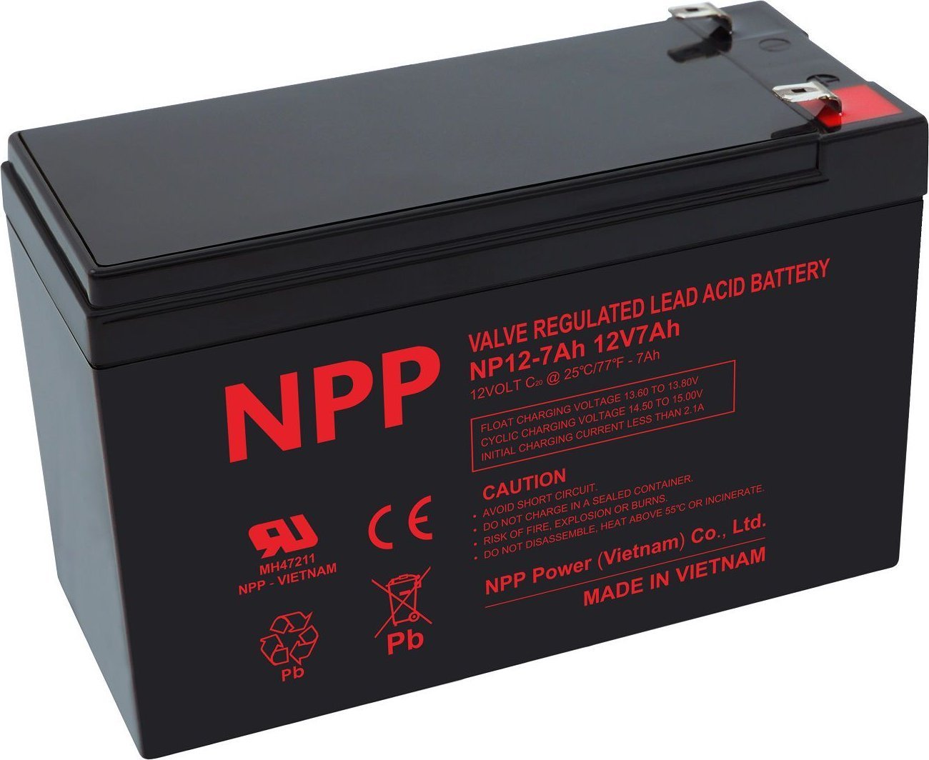 BATTERY 12V 7AH PB NPP