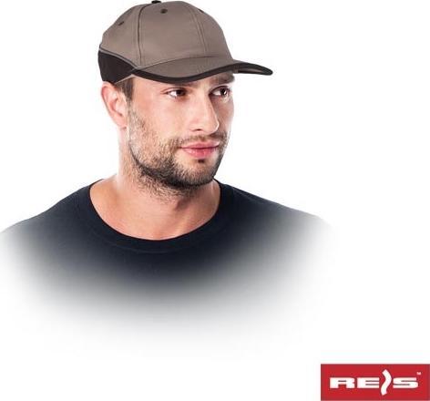 R.E.I.S. Czapka z daszkiem beżowo-brązowy CZFMN