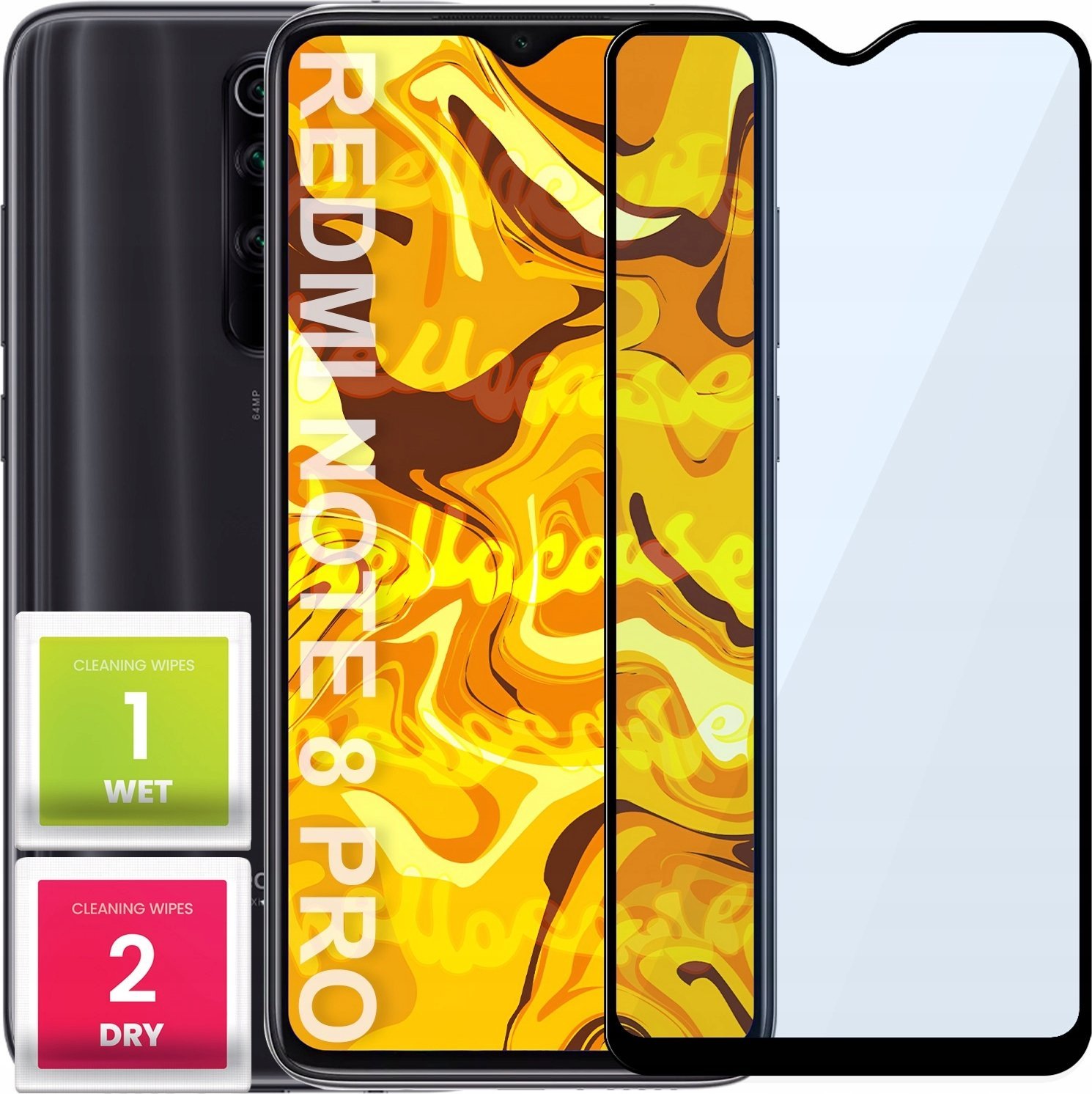 Hello Case SZKŁO HARTOWANE DO XIAOMI REDMI NOTE 8 PRO PEŁNE NA CAŁY EKRAN SZKIEŁKO 5D