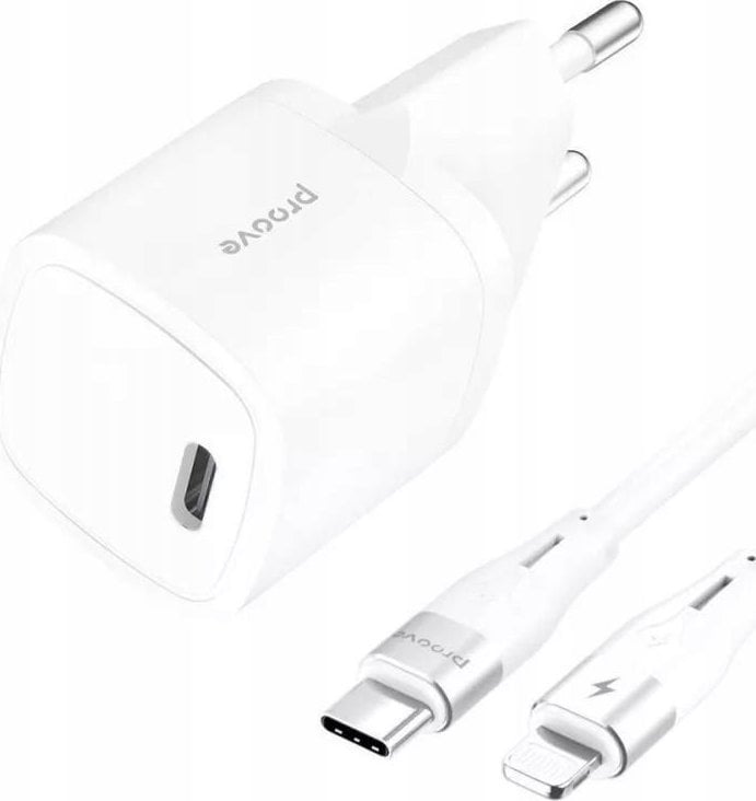 Ładowarka Sieciowa 230V 20W na USB-C USB Type-C + Kabel na Lightning PD3.0 / Silicone Power 20W