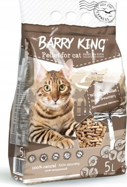 Żwirek dla kota Barry King Pellet drewniany dla kota 10L