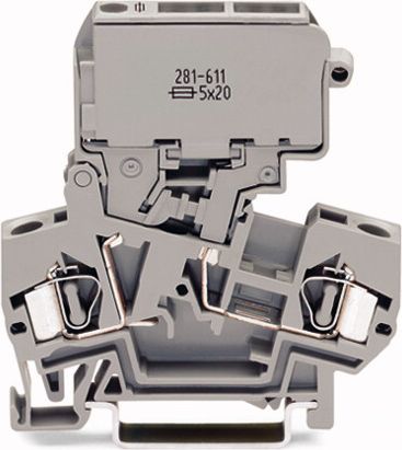 Wago Złączka bezpiecznikowa 4mm2 szary 10A G 5x 20mm (281-611)