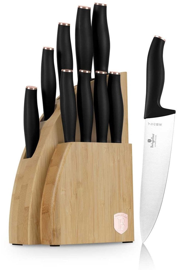 Berlinger Haus Zestaw Noży Berlinger Haus Bh-2760 Black Rose W Bloku Bambusowym