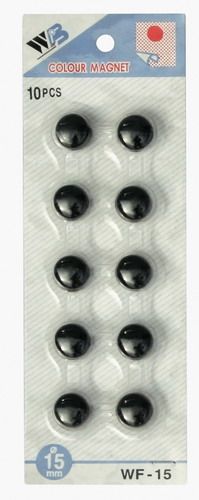 Argo magnesy do tablicy 15mm, 10 sztuk czarny (607061)