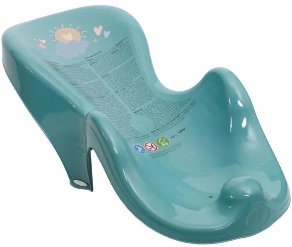 Fotelik do kąpieli antypoślizgowy Meteo turkusowy ME-003-165 Tega Baby