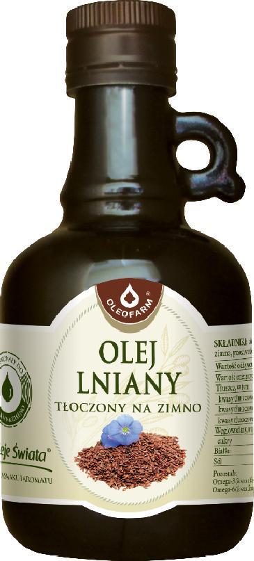 Oleofarm Olej lniany tłoczony na zimno 500 ml