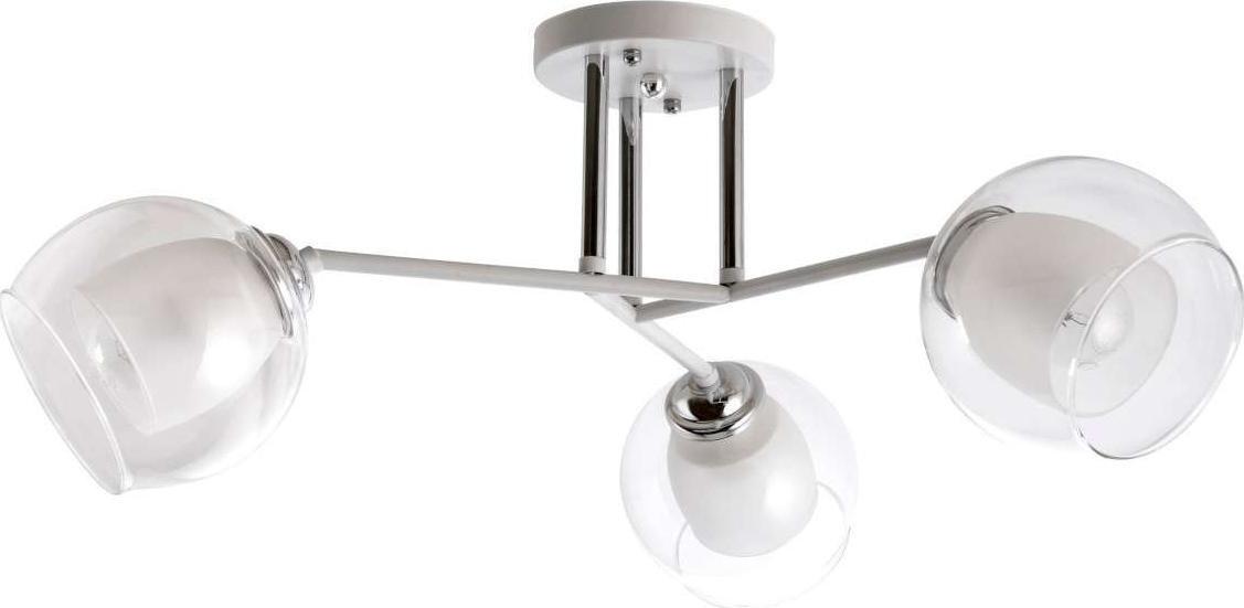 Lampa sufitowa VEN LAMPA sufitowa VEN W-N 3593/3 loftowa OPRAWA metalowe pręty chrom białe
