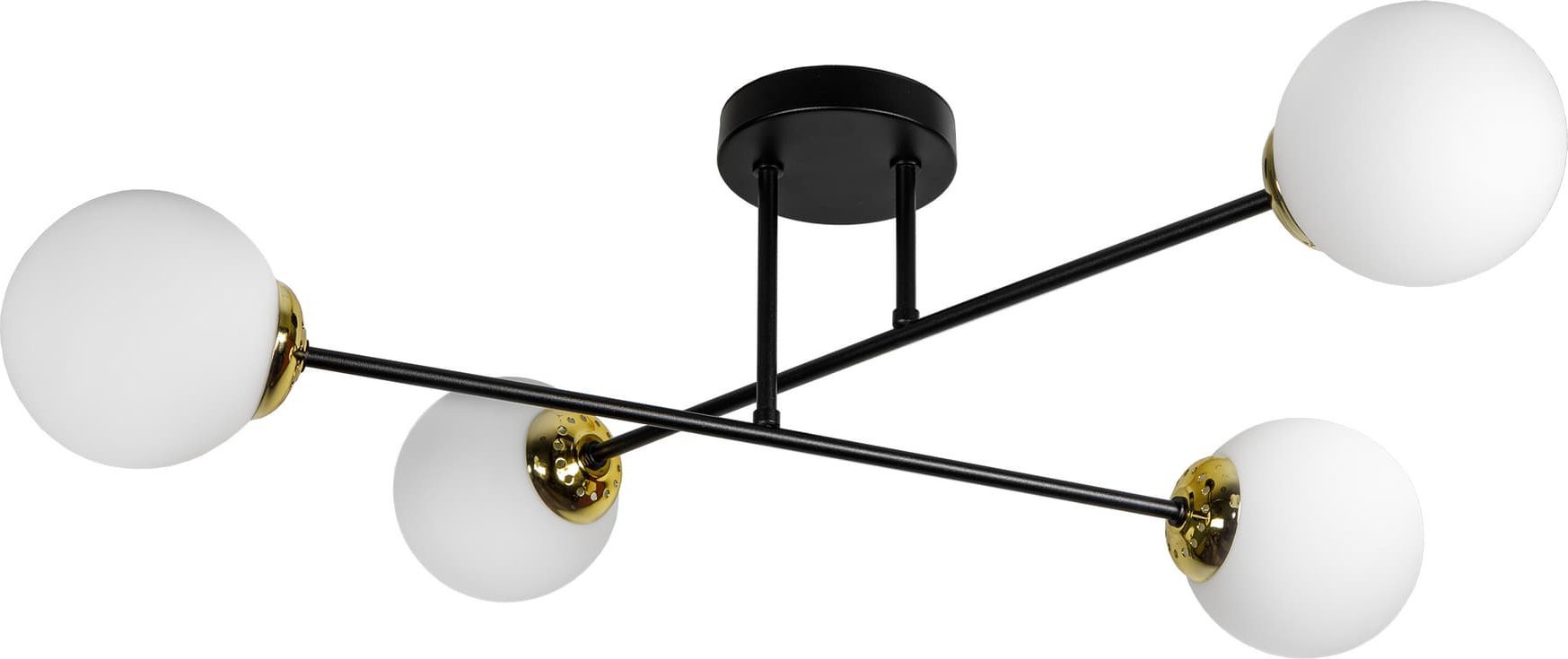 Lampa wisząca Orno LEIA 4P E27, lampa wisząca, max. 4x60W, czarno-złota