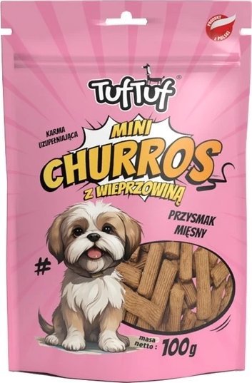 BULT TUF TUF Przysmak Dla Psa Mini Churros z Wieprzowiną 100g