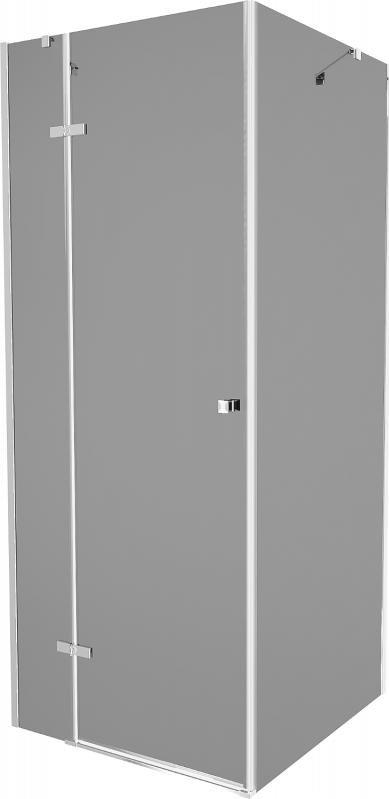 Mexen Mexen Roma kabina prysznicowa uchylna 100 x 100 cm, grafit, chrom - 854-100-100-01-40
