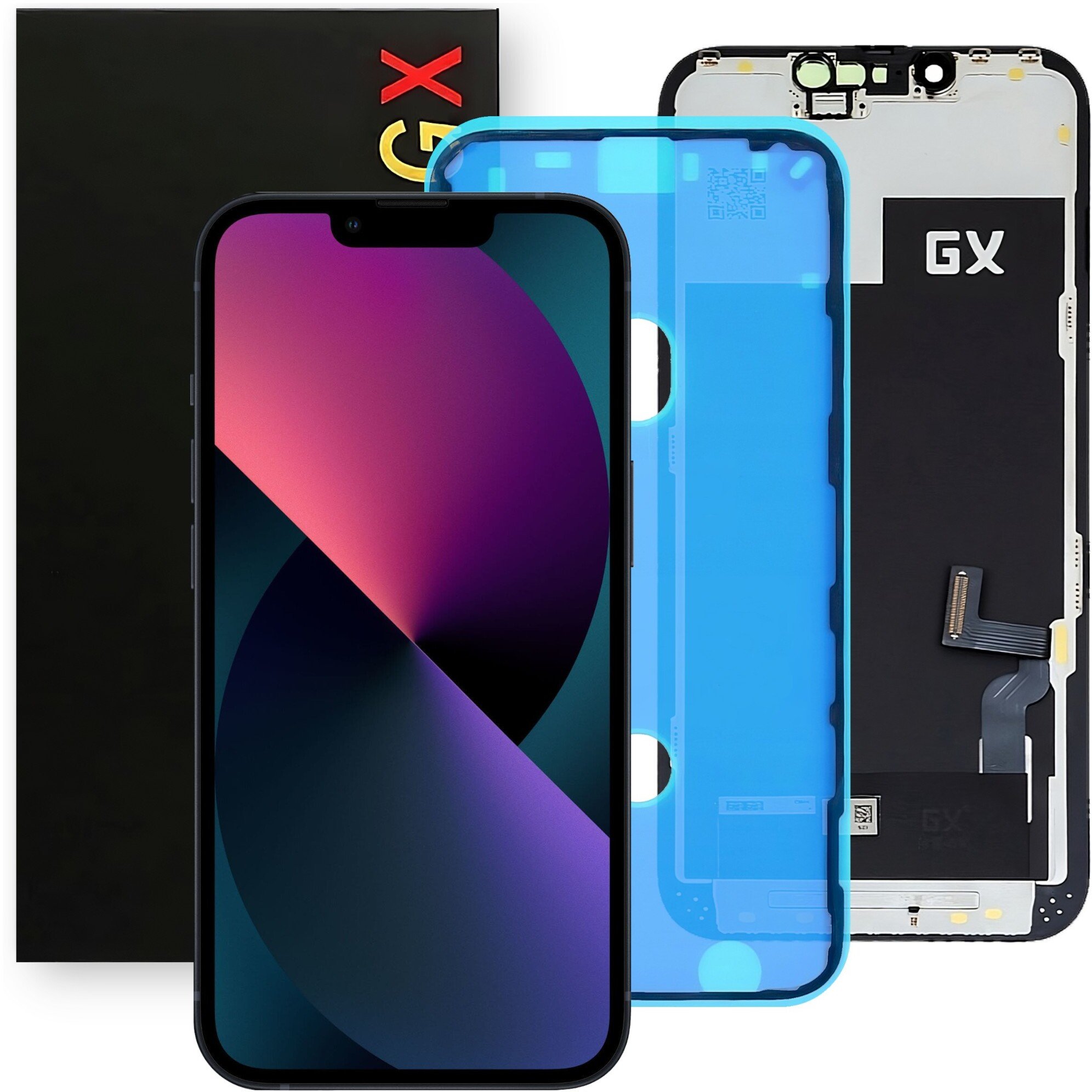 Wyświetlacz do iPhone 13 LCD A2633 Ekran Ramka + Uszczelka Oled wersja GX