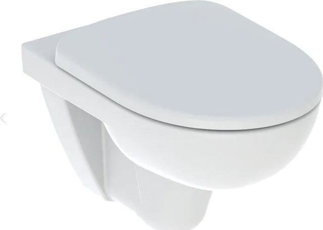 Miska WC Geberit Geberit Selnova Zestaw wiszącej miski WC, lejowa, B36cm, H38cm, T53cm, z deską sedesową, mocowanie od dołu [12]