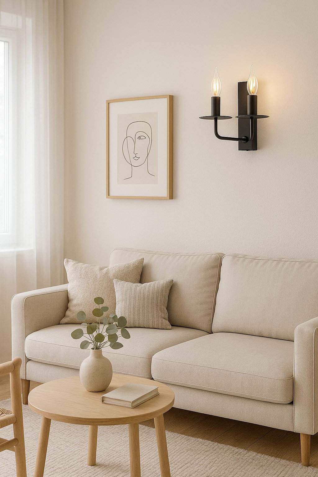 Kinkiet ścienny 2płomienny czarny z talerzykiem minimalistyczny design i elegancja w jednym