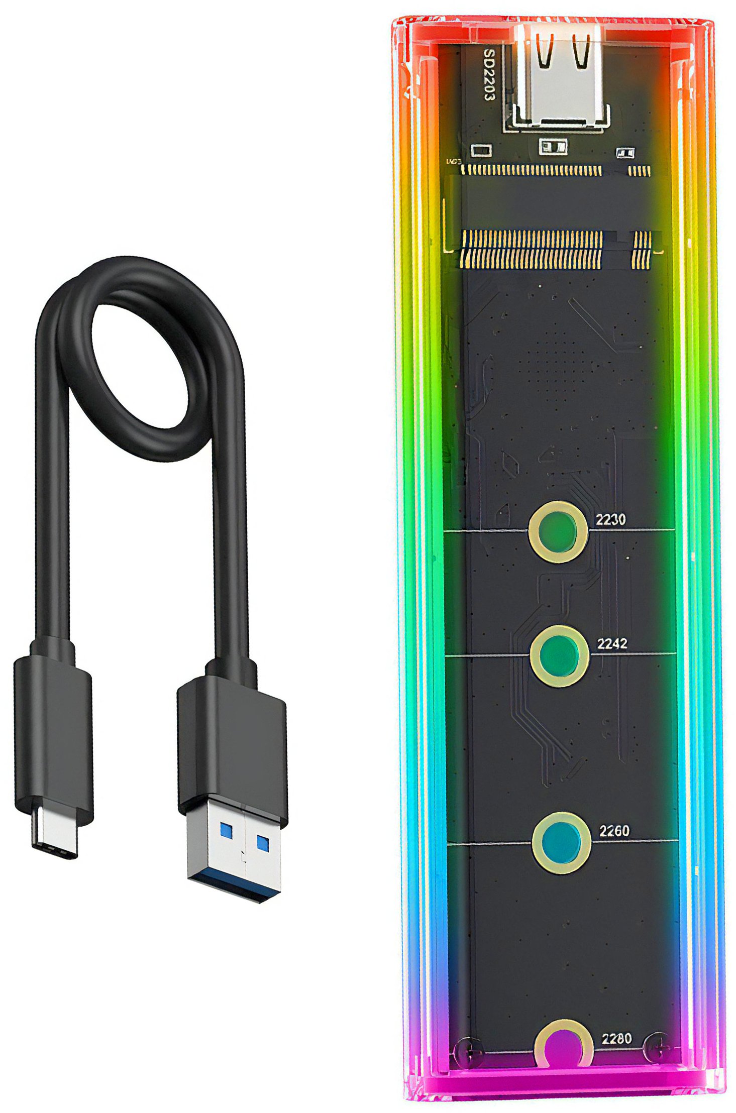 OBUDOWA DYSKU SSD M2 NVMe/NGFF BS-2808