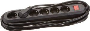Listwa zasilająca Bachmann przeciwprzepięciowa 6 gniazd 5 m czarna (381.152K)