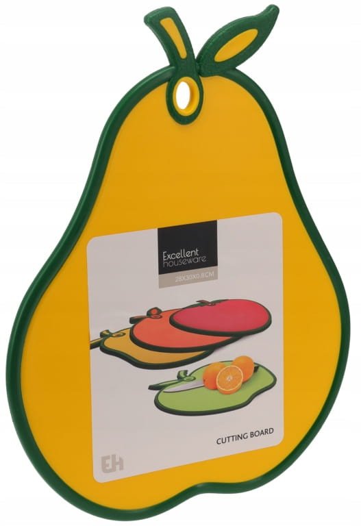 Kolorowa deska kuchenna do krojenia 30x28x8cm Plastikowa w kształtach owoców