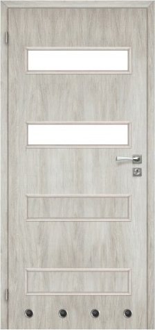 vidaXL Drzwi wewnętrzne lewe dąb srebrny Milano 70 cm