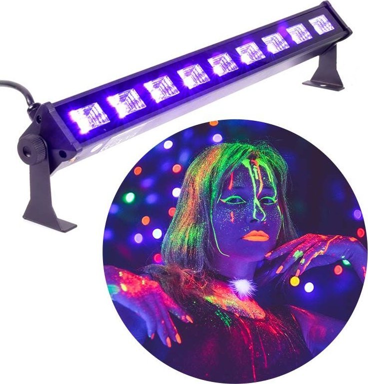 LIGHT4ME LED BAR UV 9 + WHITE listwa belka LED 9x3W ultrafiolet + biały