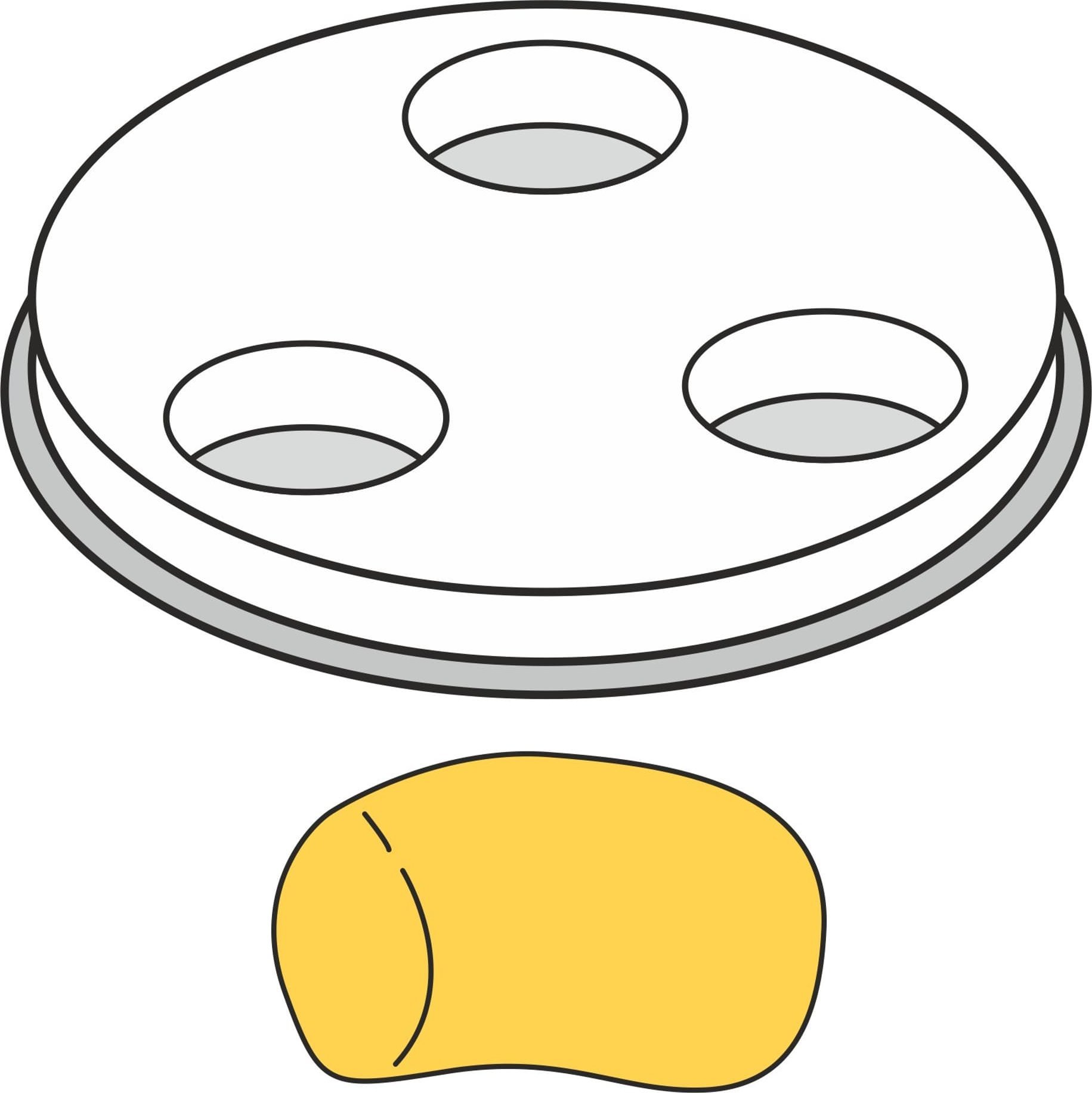 Hendi Końcówka do wyrobu makaronu GNOCCHI grube pełne rurki 1 otwór śr. 13 mm MPF2.5/4 - Hendi 229415