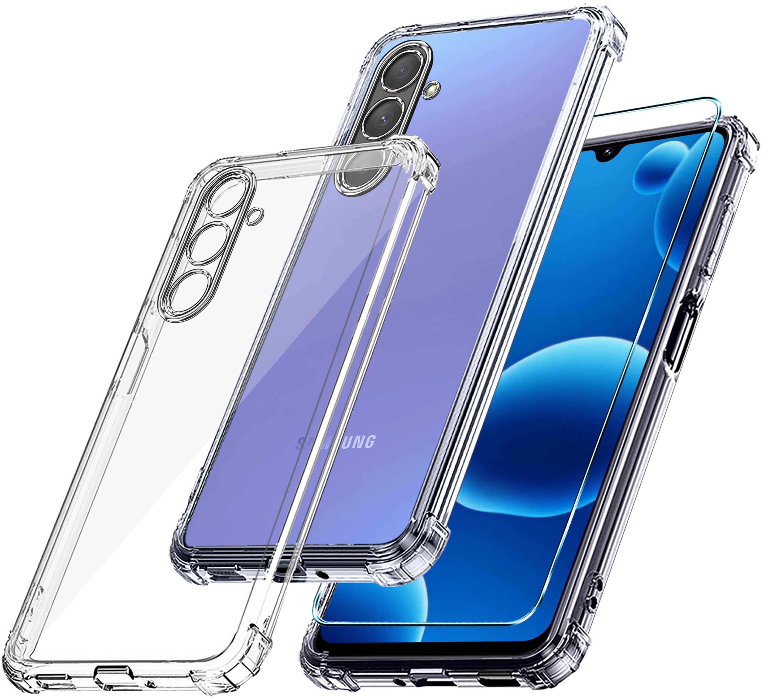 Etui do Samsung Galaxy A26 5G PANCERNE CASE SILICON GUMOWE SLIM + SZKŁO 9H