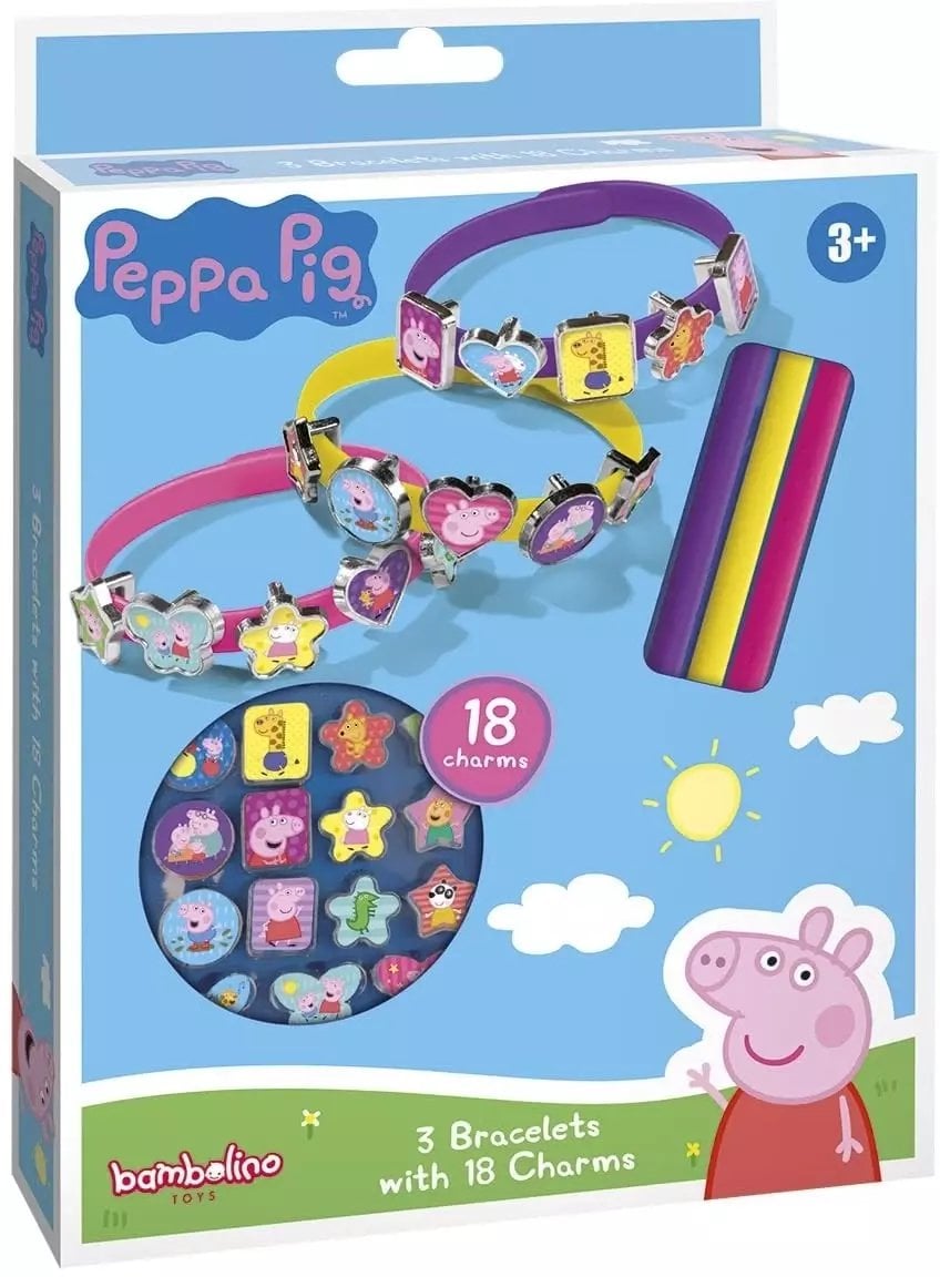 Zestaw do robienia bransoletek z charmsami Świnka Peppa