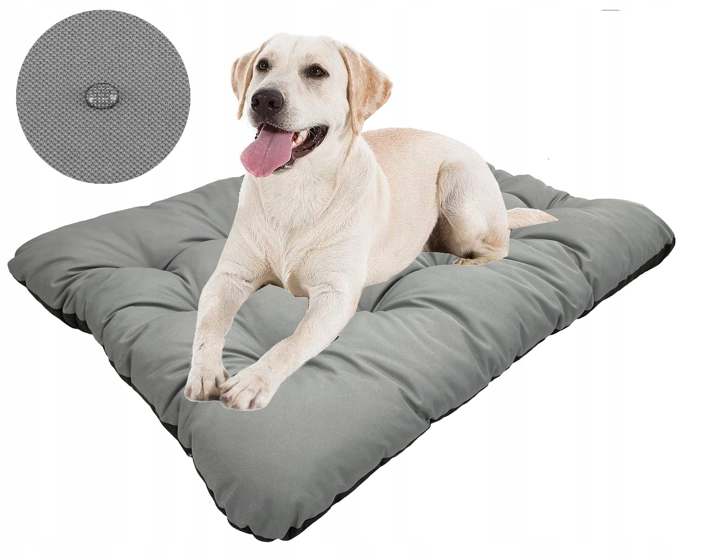 Legowisko dla psa poduszka PRESTIGE 80x60 cm wodoodporna szare M