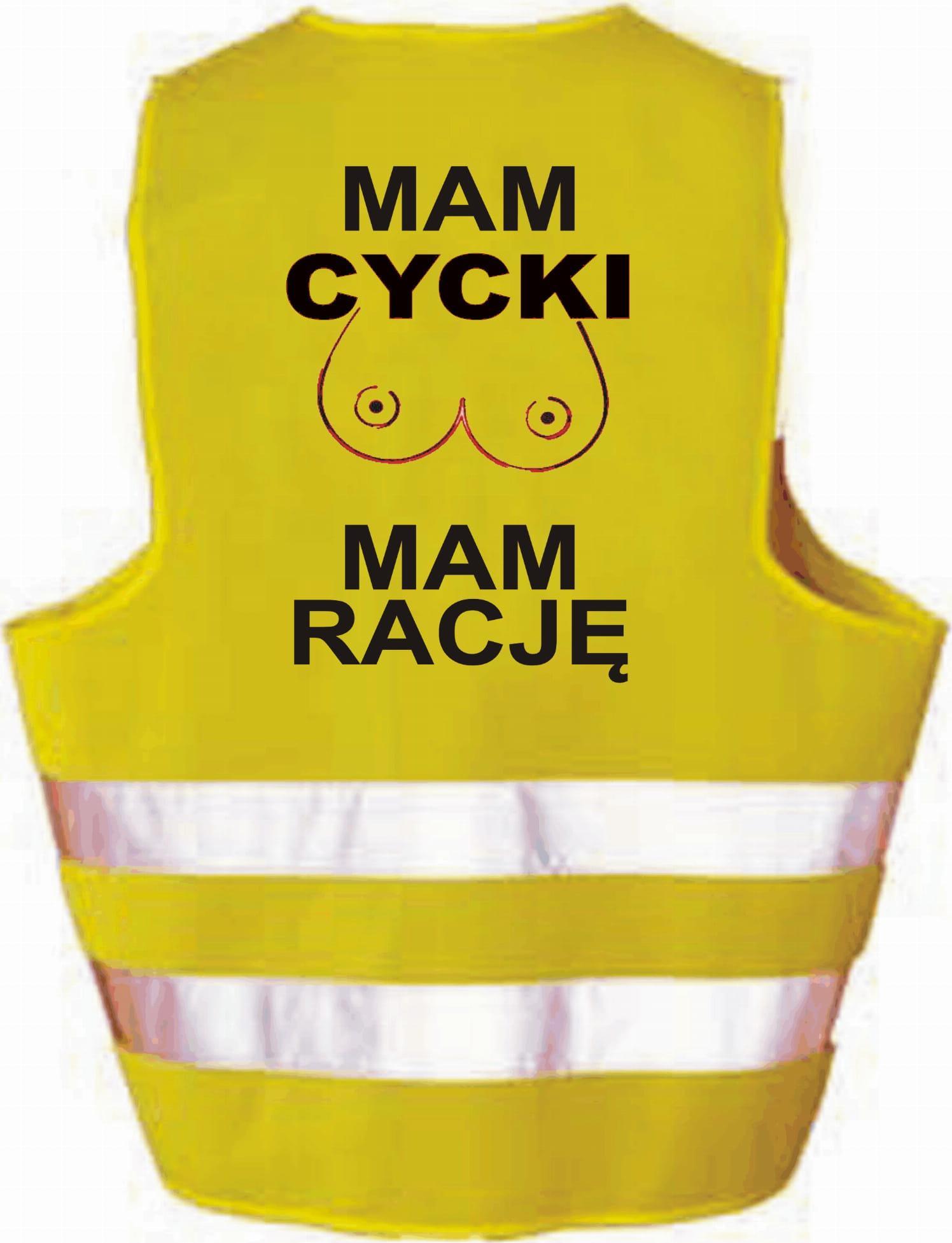 libres Kamizelka Odblaskowa Imprezowa Mam Cycki Mam Rację