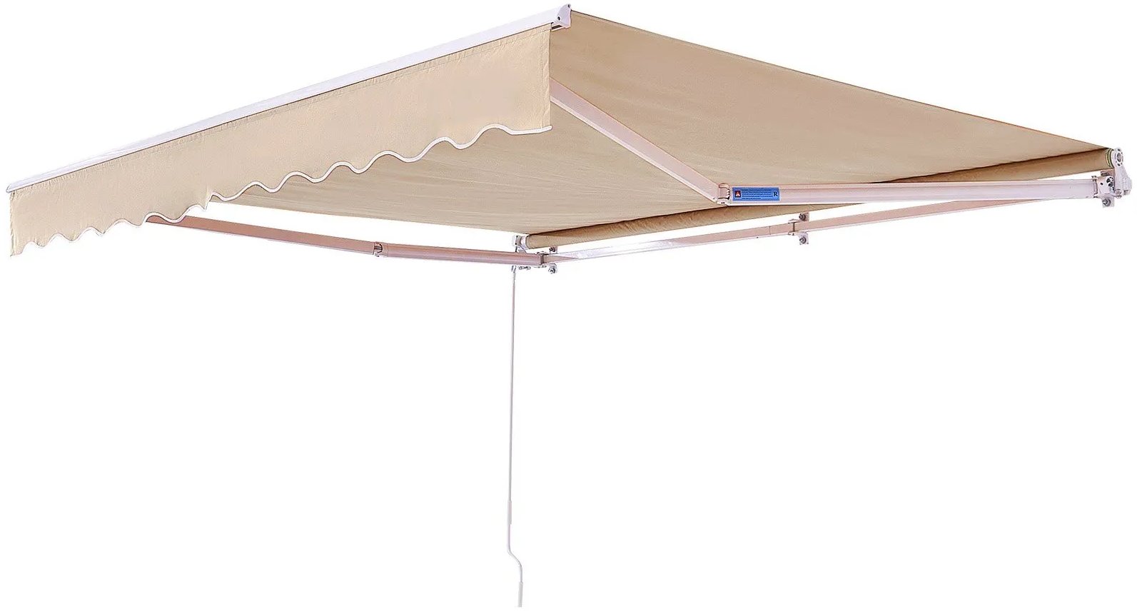 Markiza tarasowa 3.96x2.44 m ręczna wodoodporna rozkładana balkon ogród