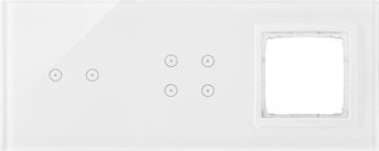 Kontakt-Simon ramki Panel touch S54 Touch, 3 modules, 2 horizontal touch fields + 4 touch fields + 1 opening for equipment S54, white