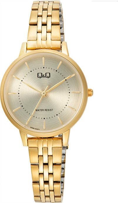 Zegarek Q&Q Zegarek QQ Q48B-003P Złoty Damski Klasyczny
