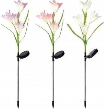 Kaemingk Lampa solarna ogrodowa zewnętrzna kwiat 70 cm