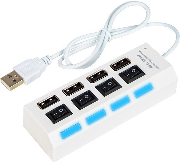 86-076# Rozgałęźnik usb wt.a-4xgn.a hub-07 biały