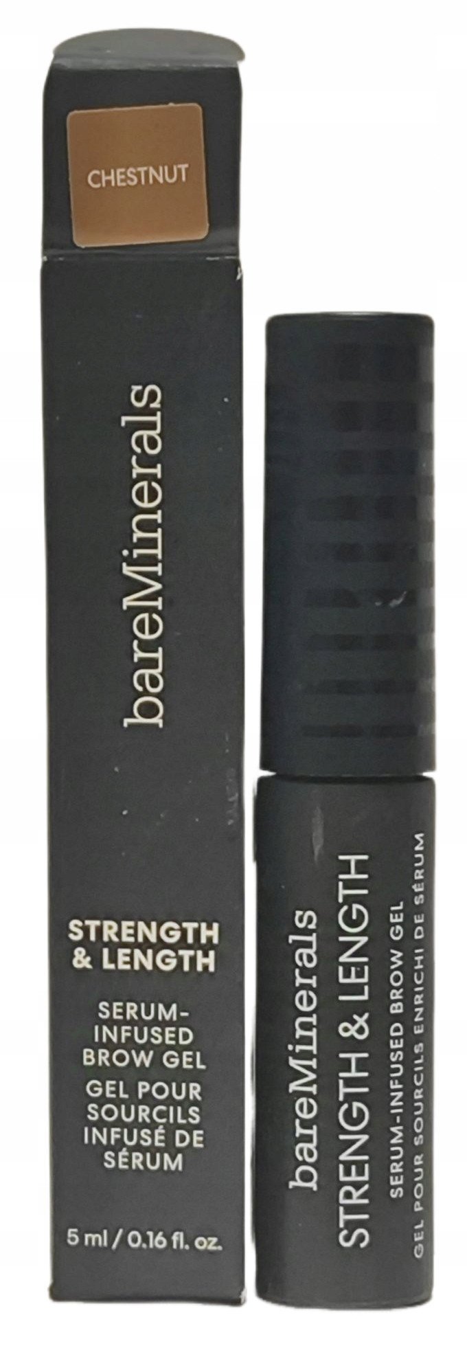 BAREMINERALS STRENGTH & LENGTH BROW GEL REFORMULATION CHESNUT 5ML