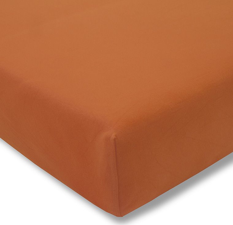 Estella Prześcieradło z gumką jersey 150x200 cm TERRACOTTA feinjersey