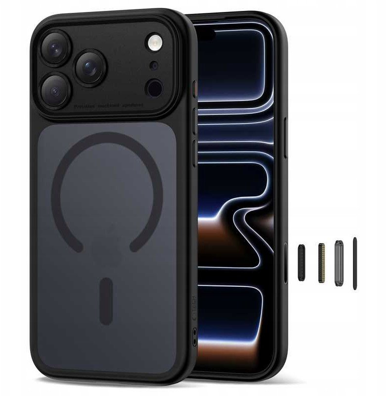 Etui Tech-Protect Magpeak MagSafe CC do Apple iPhone 17 Pro Max Matte Black