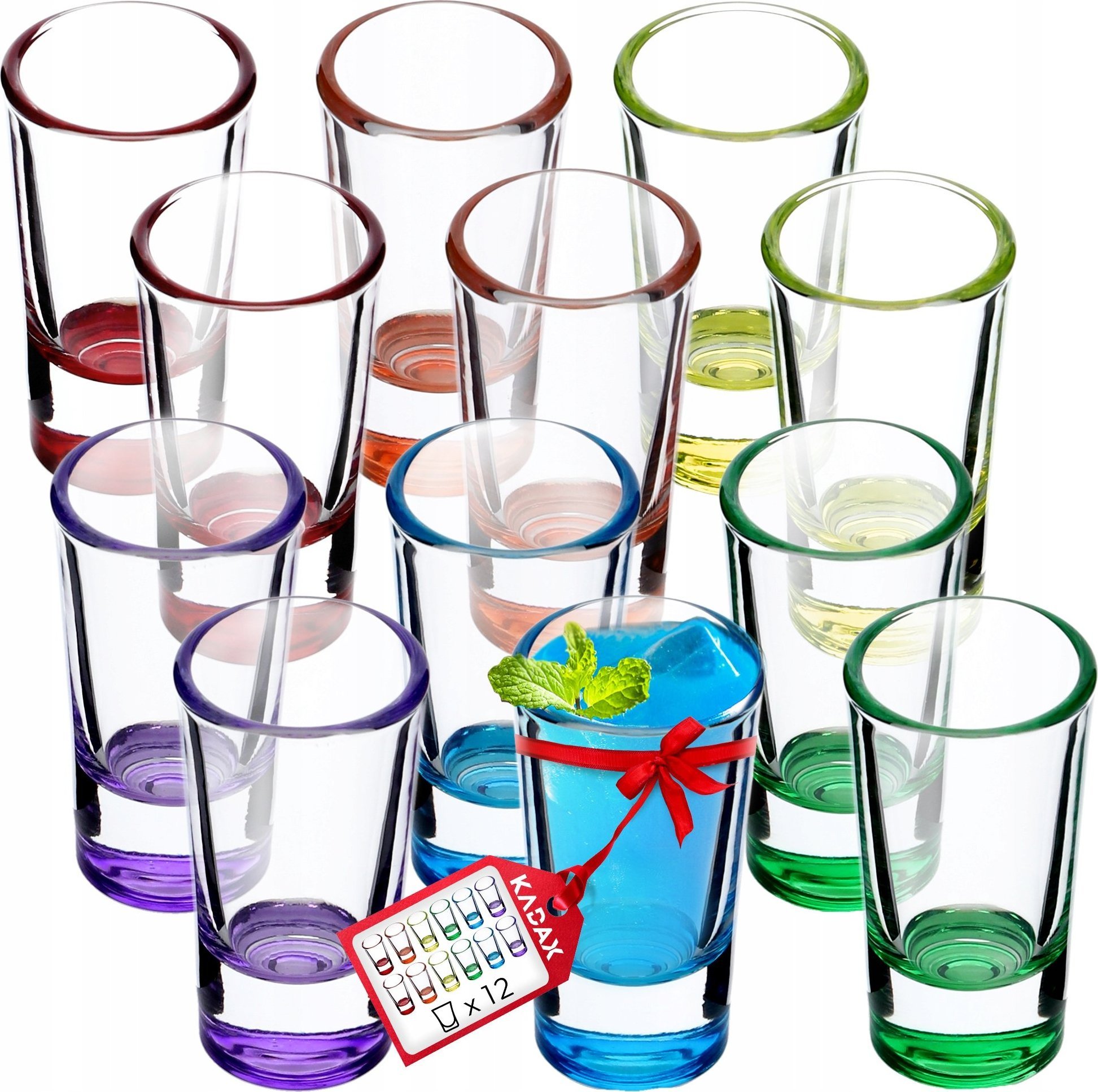 Kadax Kieliszki Do Wódki Shotów 28 ml Komplet 12szt