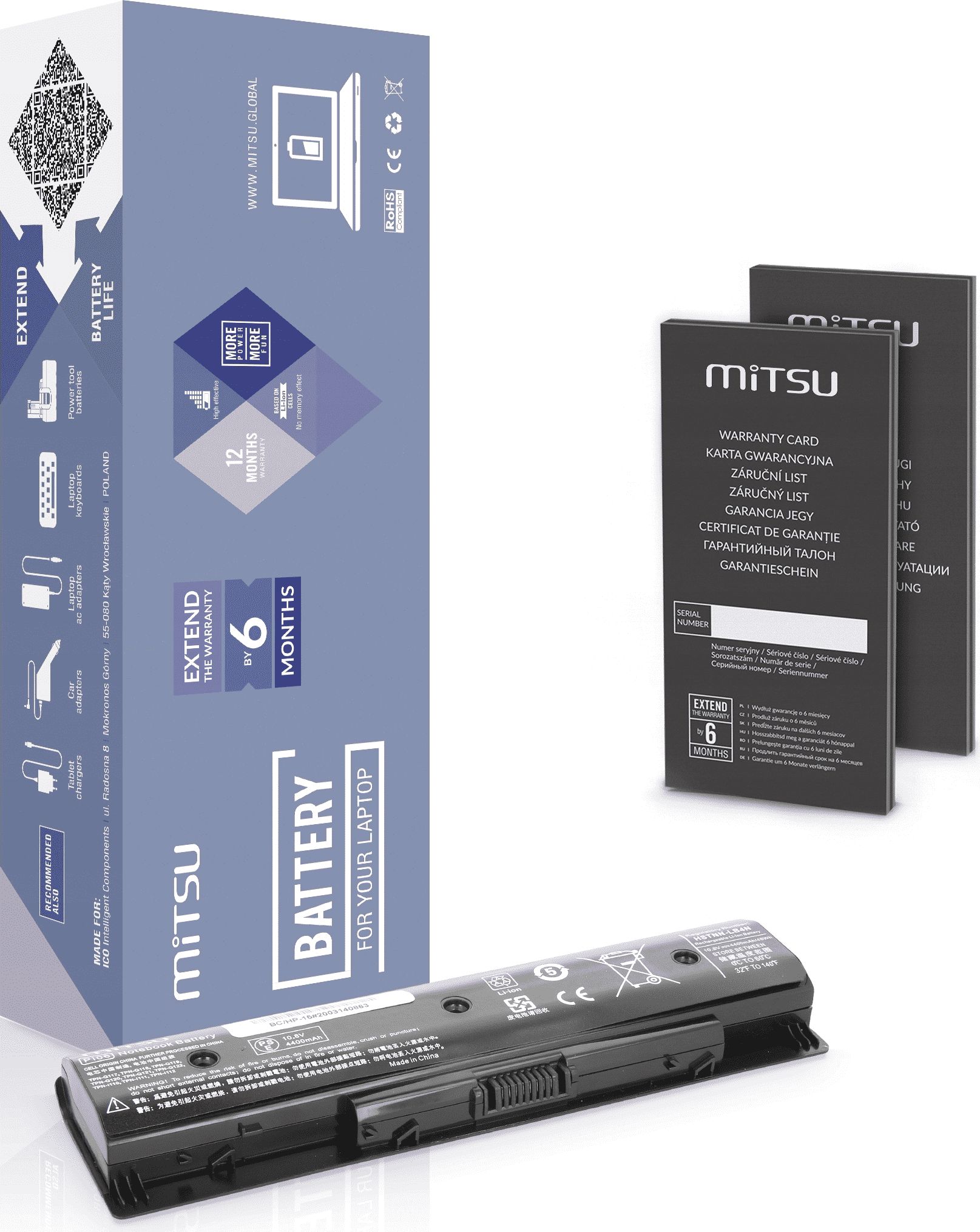 Bateria Mitsu HP Pavilion 14 15 17 (BC/HP-15)