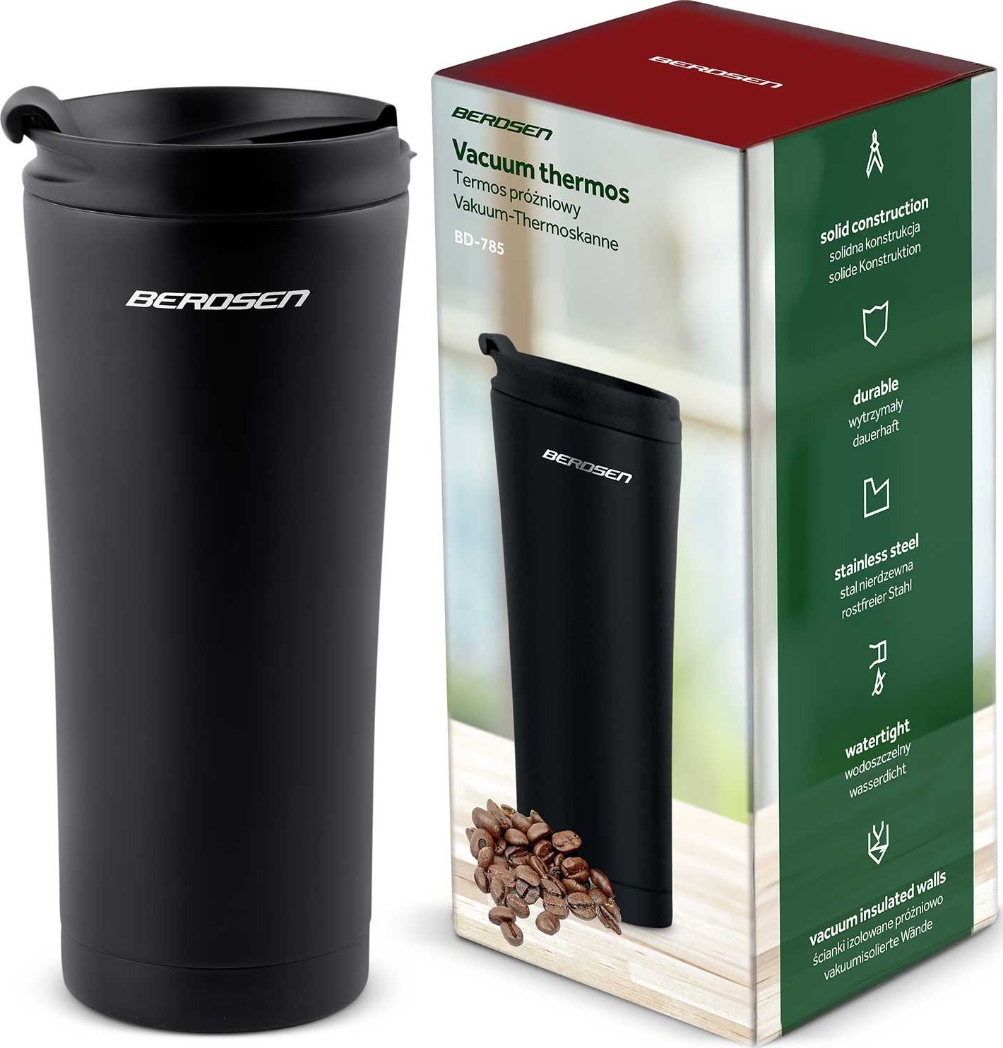 Berdsen Termos próżniowy 470 ml BD-785 czarny