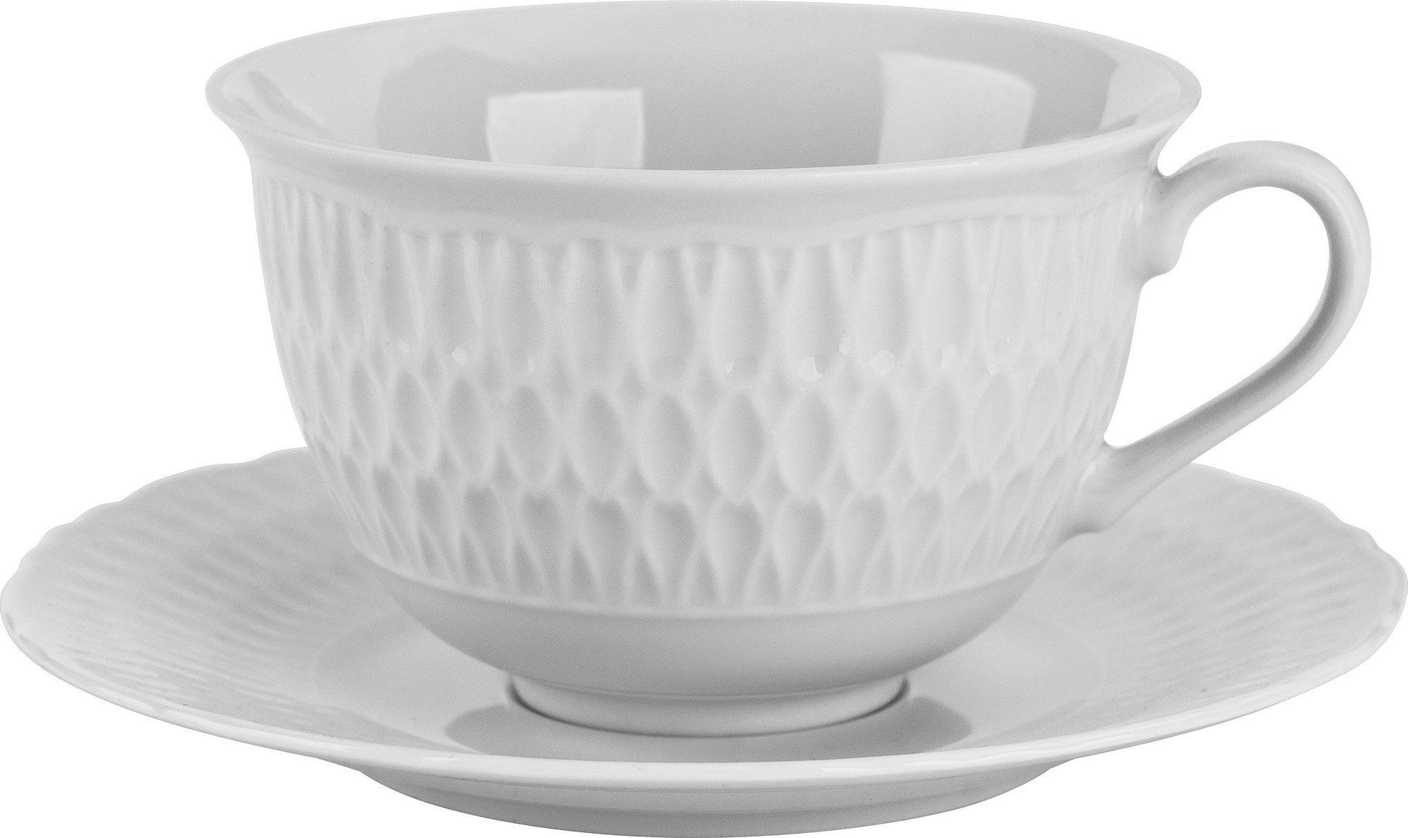 Ćmielów Filiżanka 350 ml + spodek Sofia Biała