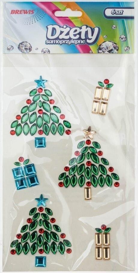 Dżety samoprzylepne choinki i prezenty