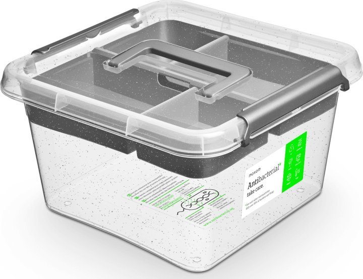 ORPLAST Pojemnik na żywność Antibacterial 9l + organizer/tacka 30x30cm