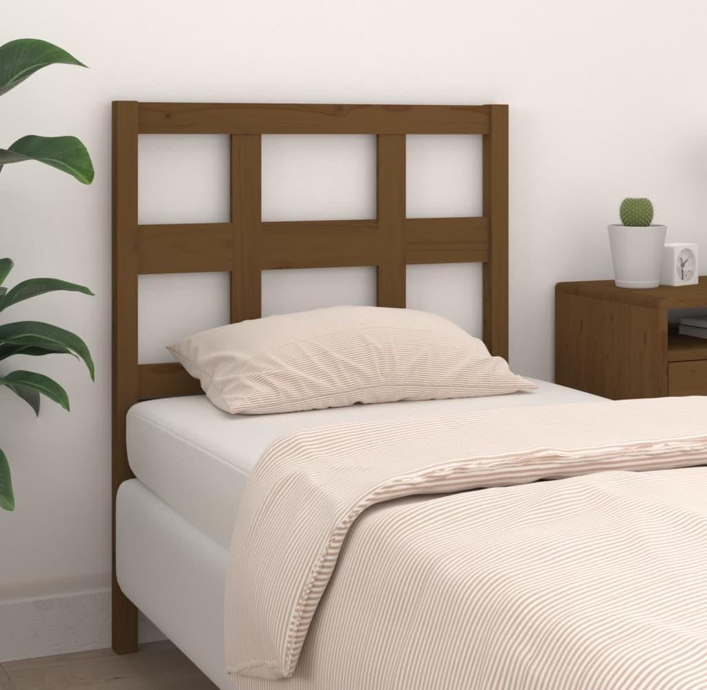 vidaXL vidaXL Wezgłowie łóżka, miodowy brąz, 105,5x4x100 cm, drewno sosnowe
