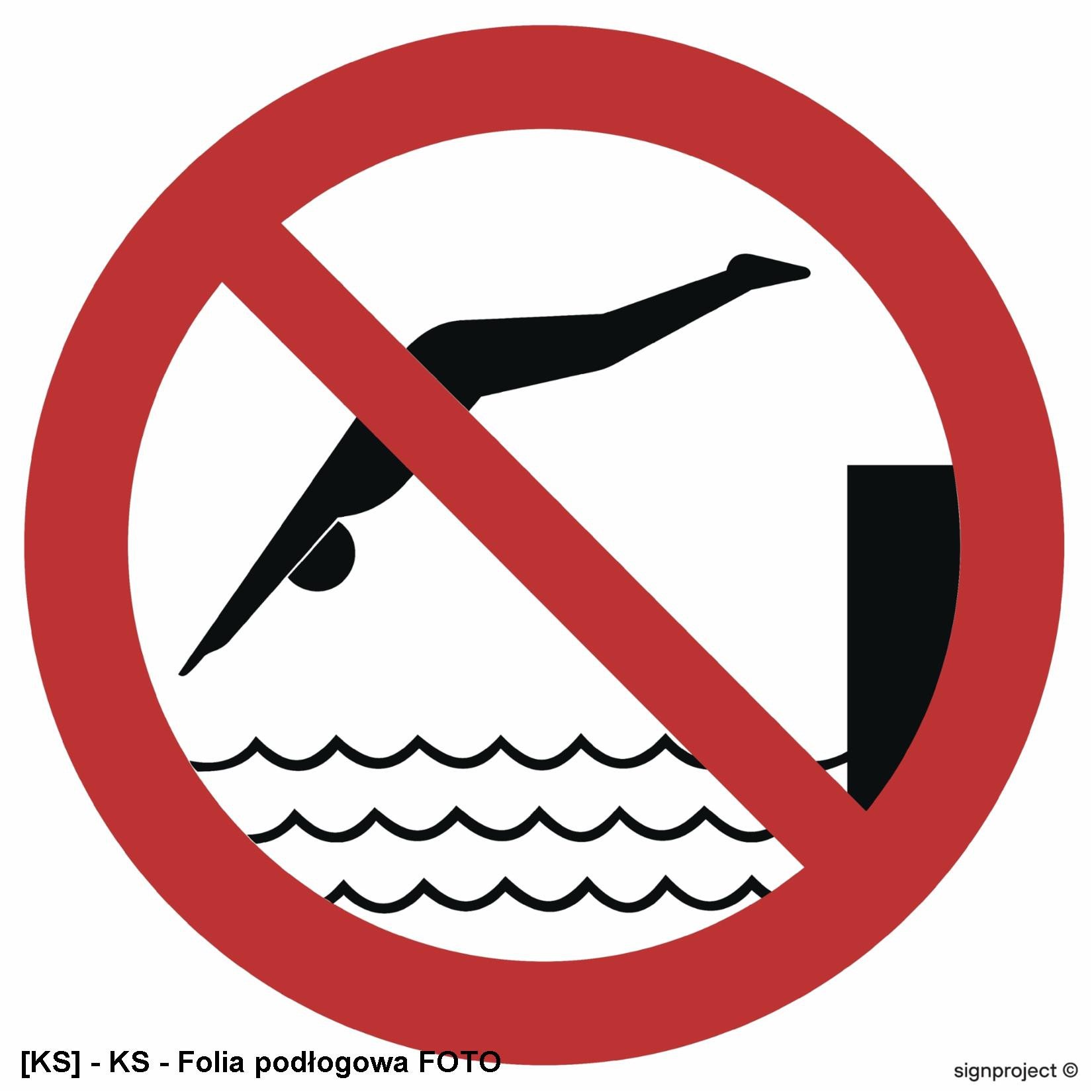 GB037 - Zakaz skakania do wody 500x500